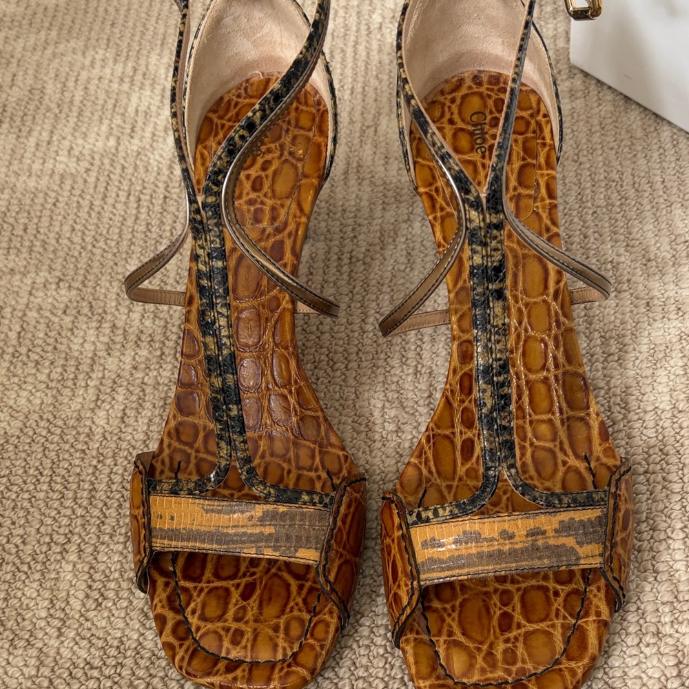 Chloe Brown Strappy Women's Heels